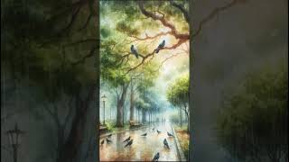 rain is peace #satisfying #birds #calm #nature #art #piano #love #peace #health #shorts #short