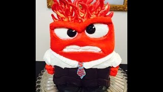 Inside Out  Movie Cake- Anger Character- Cake Decorating - Buttercream