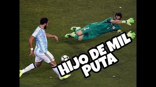 Relator enojado: el gol errado de Higuaín ante Chile Copa América 2016 ( relator Alberto riamundi)