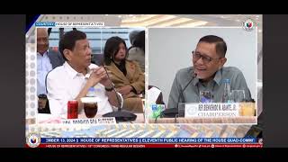 Rep. Bienvenido M Abante Jr Interpolates: Questions Former Pr. Rodrigo Duterte During Quad-Committee