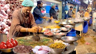 EXTREME COOKING SKILLS - BUTTER GOAT BRAIN AND OFFAL STEW KATAKAT LAHORE PAKISTAN