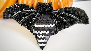 Брошь из бисера Летучая мышь / Украшение на Halloween jewelry DIY