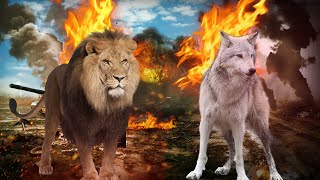 Mighty Lion vs  Cunning Wolf