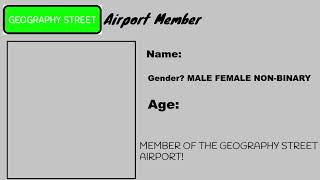 Geography Street Airport Member Meme Template (FTU)