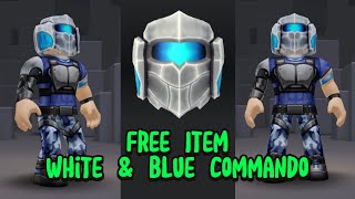 Cara Mendapatkan ITEM GRATIS WHITE & BLUE COMMANDO HELMET di ROBLOX 😍😍