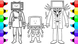 Skibidi Toilet New Coloring Pages / TITAN TV MAN & TITAN TV MAN UPGRADE CHIBI & TV WOMAN/ NCS MUSIC