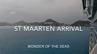 Royal Caribbean Wonder of the Seas arrives Philipsburg St Maarten on February 8 2024 Time Lapse