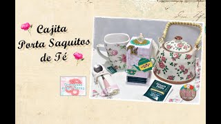 CAJITA PORTA SAQUITOS DE TÉ - RETO CERECITAS ARTE Y SCRAP - #scrapbooking #retoscrapero #scrap