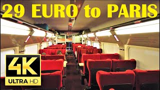 THALYS trip - BRUSSELS 🇧🇪 === PARIS 🇫🇷 France - 4K 60FPS