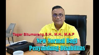 Ini Kata Panglima Hukum Togar Situmorang Soal New Normal Bagi Penyandang Disabilitas