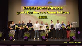 Dodjela javnih priznanja grada Đurđevca u Domu kulture 2020.