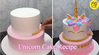 Unicorn cake banane ki recipe | How to make two tier Unicorn cake | Unicorn cake | cake guruji