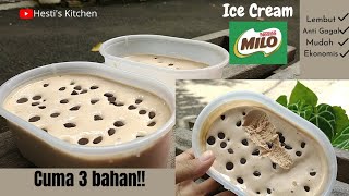 Resep Es Krim Milo Cuma 3 Bahan || Mudah banget! Milo Ice Cream