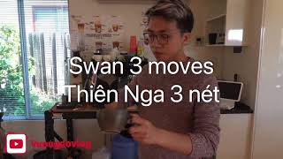 | Latte Art Tutorial | Swan 1 move - Thiên Nga 1 nét