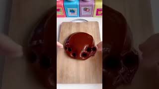 Satisfying Slime Colouring With Lipstick Glitter+ More Mixing Slime Colours Makeup  Slime #Shorts