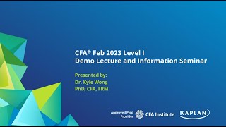 CFA Feb 2023 Level I - Fixed Income - Dr. Kyle Wong, PhD, CFA, FRM