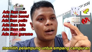 memilih pelampung di empang campuran