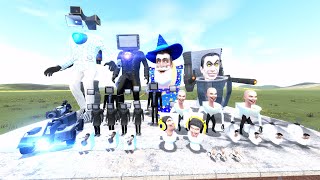 Mecha TV MAN & Mecha SIREN MAN VS SKIBIDI TOILET FAMILY IN Garry's Mod!