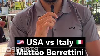 USA or Italy with Tennis Star Matteo Berrettini