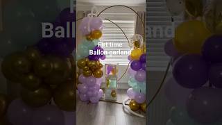 my first balloon garland decor / balloon decorations  /idea balloon decor colours mix #balloondecor