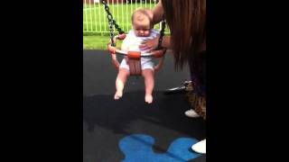 Oscar on the swings