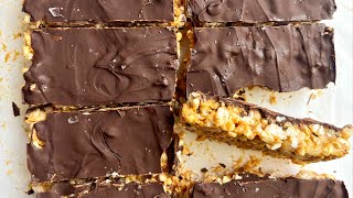 No-Bake Peanut Butter and Chocolate Crunch Bars Recipe