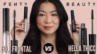 Fenty Beauty Full Frontal Mascara vs. Hella Thicc Mascara Review (WEAR TEST)