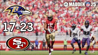 WHAT AN AMAZING VICTORY IN OVERTIME AFTER MATCH TIE | BAL vs SF | Madden NFL 25 PS5 Gameplay