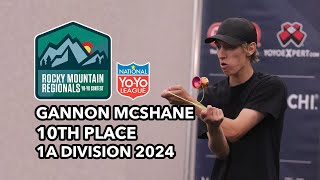 Gannon McShane — 1A Final — 10th Place — Rocky Mountain Regionals 2024 Yo Yo Contest