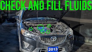 How to Check and Fill Fluids [COMPLETE GUIDE] - Mazda CX-5 (2012-2016)