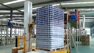 automatic conveying pallet wrapping machine