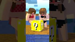 Girl's Minecraft Animation Challenge with a Lucky Block Twist #shorts #meme