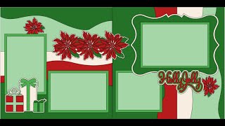 Christmas Scrapbook Page Idea Using Kiwi Lane Templates