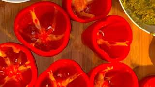 Peperoni ripieni  * Stuffed peppers *  Italian Style