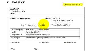 2  (Manual) transaksi pengeluaran kas dengan menggunakan kas di bank