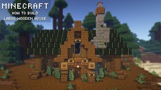 Minecraft: How to Build Large & Cozy Wooden House Interior | Easy Starter House Tutorial | Part 2