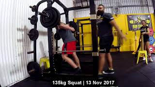 135kg Squat 13 Nov 2017