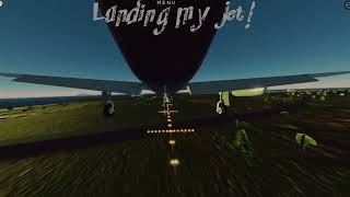 Landing my first private jet!)||bigger video)||at menorca) #roblox #projectflight #flightsimulator