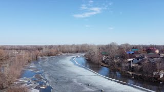 Радуемся, потопа не будет? Вода спадает.  Р-н Самал. Уральск. 17 марта 2023г.