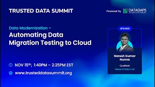 Automating Data Migration Testing to Cloud Data Warehouse - Trusted Data Summit