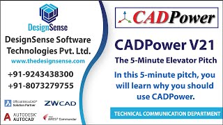 CADPower V21 - The 5-Minute Elevator Pitch | DesignSense Software Technologies | Rakesh Rao