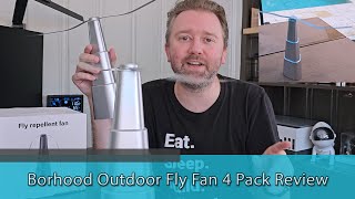 CHEMICAL FREE FLY DETERRENT - Borhood Outdoor Fly Fan 4 Pack Review