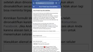 Cara mengatasi akun fb dinonaktifkan terbaru 2023