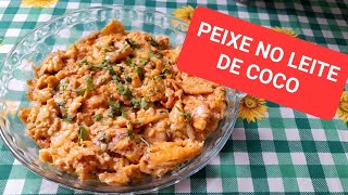 peixe merluza  no leite de coco  e creme de leite delicioso