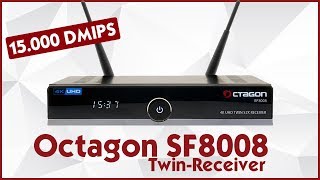 Octagon SF8008 📡 Der 4k Twin S2X Receiver mit 15.000 DMIPS! | Review Deutsch 👑