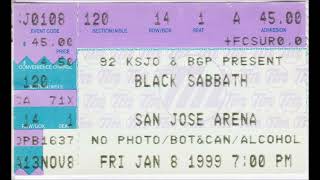 BLACK SABBATH -  San Jose Arena,  San Jose, CA.  January 8, 1999