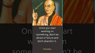 Once you start working on something, don't be afraid of failure  #Shorts | Chanakya