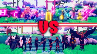 NEON TEAM vs DARK WARRIORS TEAM - Totally Accurate Battle Simulator | TABS