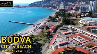 BUDVA Grad i plaža iz Vazduha Februar 2024 - BUDVA CITY [4K Aerial View] MNE Crna Gora