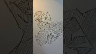 Draw Venom in 30 seconds Easy #artistoftiktok #easydrawing #tutorial #shorts